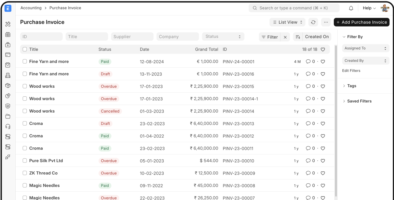AXERP Accounts Payable